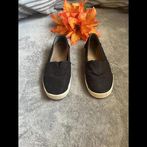 Toms Stylish Black Slip-On Canvas Shoes